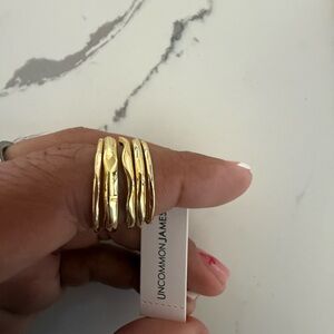 Uncommon James Gold Stacked Rings